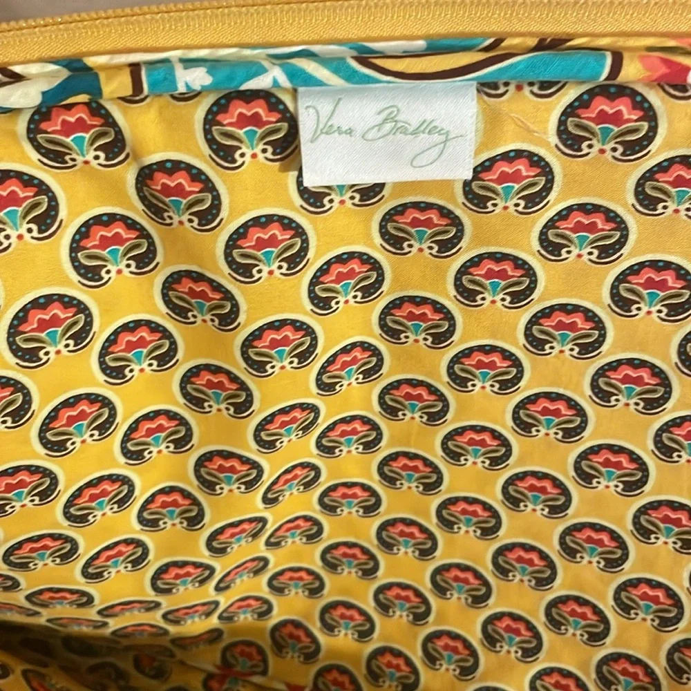 Vera Bradley Yellow Floral Zip Pouch